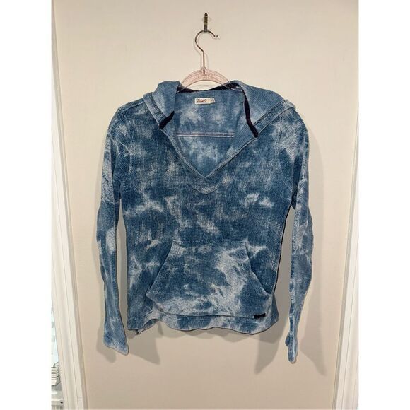 Faherty Tidepool Indigo Poncho Blue Tie Dye XS - Picture 1 of 4